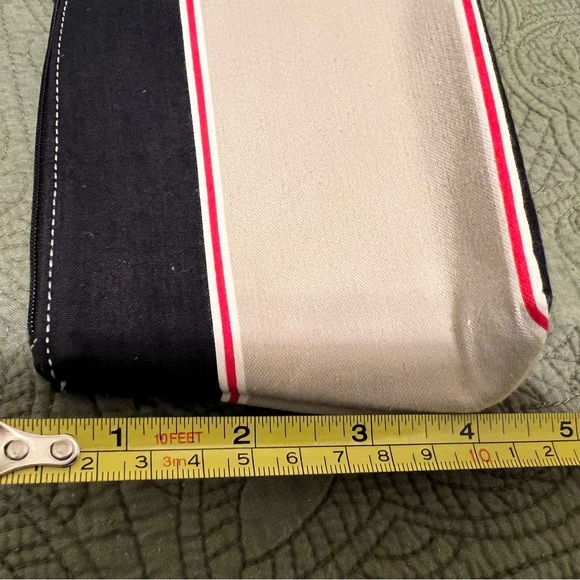 Kate Spade Black and Tan Makeup Pouch with Red Interior - Picture 5 of 5